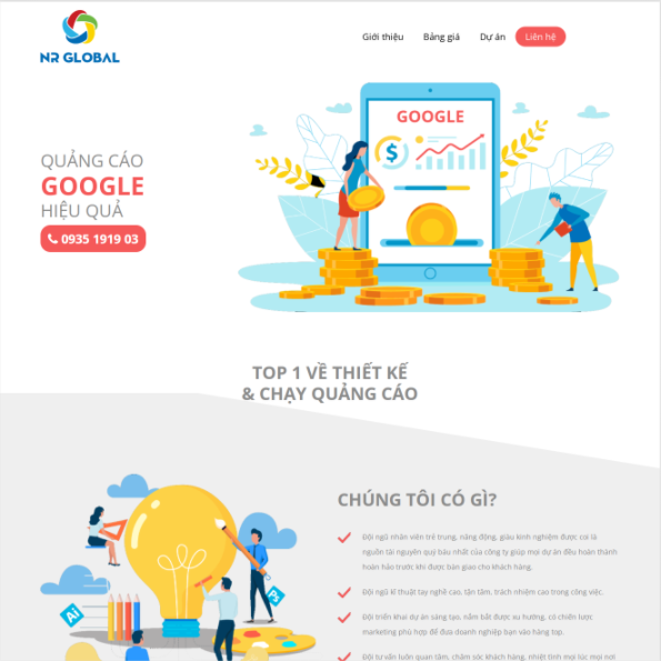 Landing Page Google