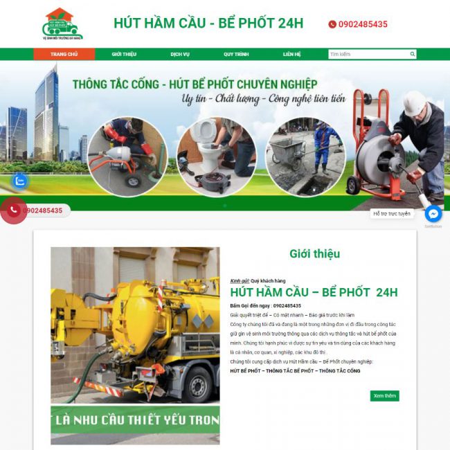 Dịch vụ hút hầm cầu 24h