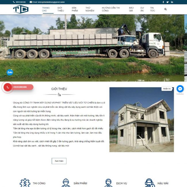 Web Bê tông nhẹ miền Trung