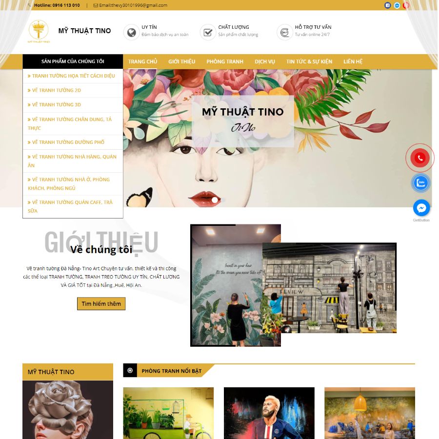 Website mỹ thuật Tino