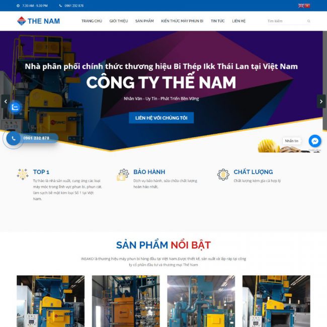 Website Máy phun Thế Nam