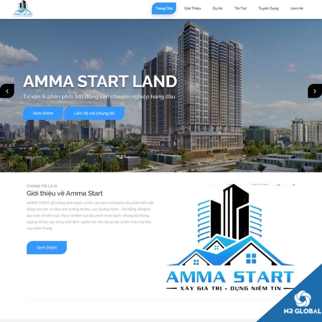 DỰ ÁN AMMA START LAND – DỰ ÁN WEBSITE BẤT ĐỘNG SẢN TIÊU BIỂU