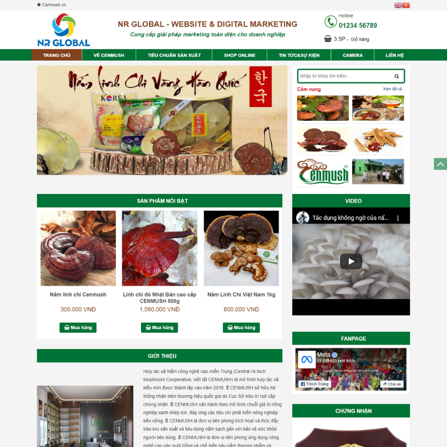 Website Nấm Linh Chi