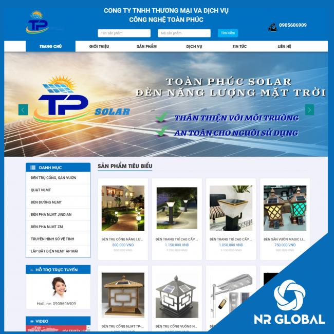 DỰ ÁN TIÊU BIỂU: WEBSITE TOÀN PHÚC SOLAR