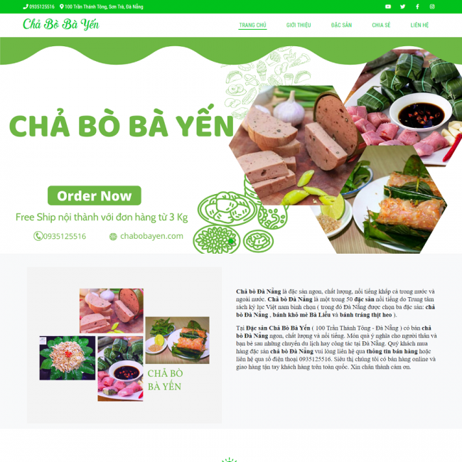 CHẢ BÒ BÀ YẾN