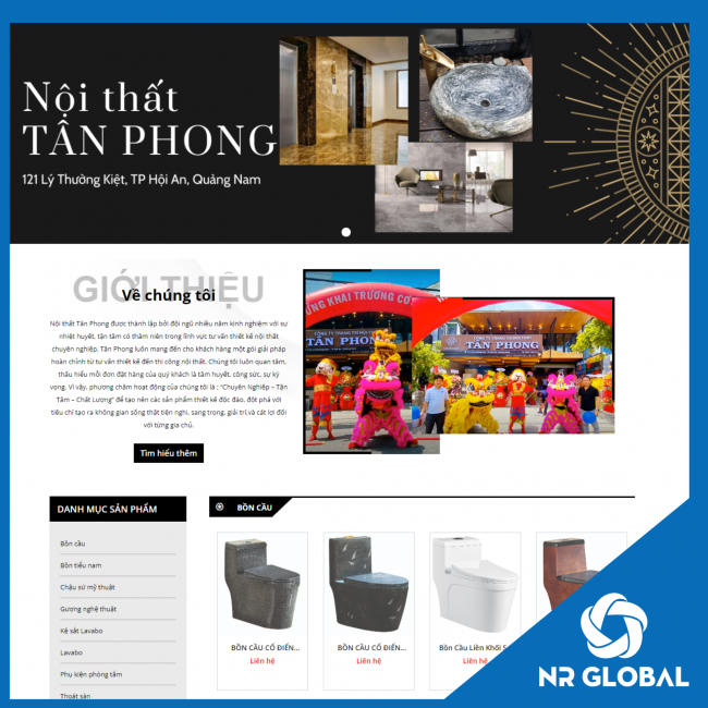 DỰ ÁN WEBSITE TRANG TRÍ NỘI THẤT: TÂN PHONG