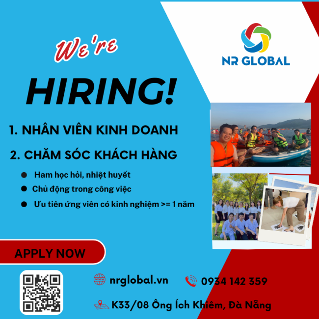 NR GLOBAL TUYỂN DỤNG NHÂN VIÊN